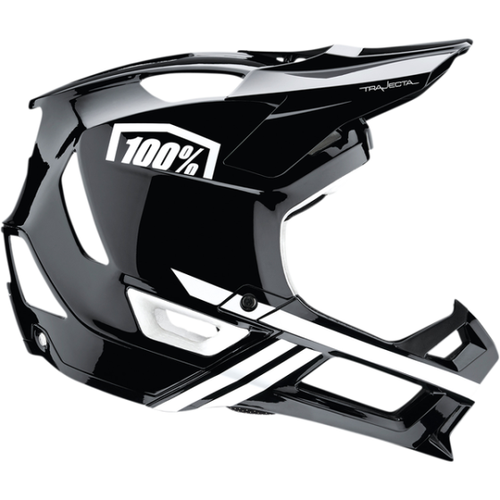 Вело каска 100% TRAJECTA FULL BLACK/WHITE GLOSS