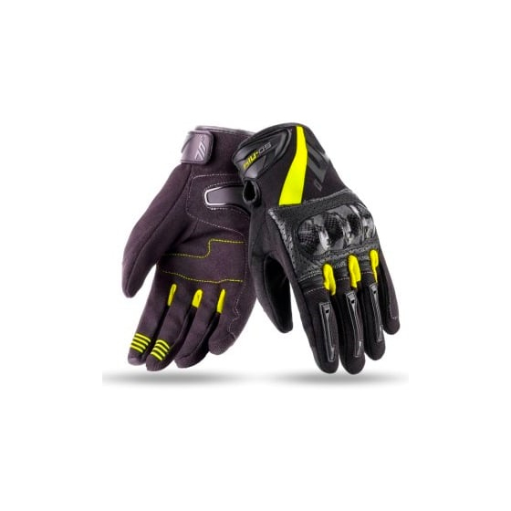 Текстилни ръкавици 70 DEGREES SUMMER NAKED BLACK/YELLOW FLUO