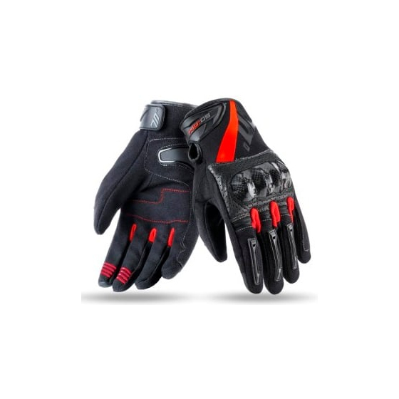 Текстилни ръкавици 70 DEGREES SUMMER NAKED BLACK/RED