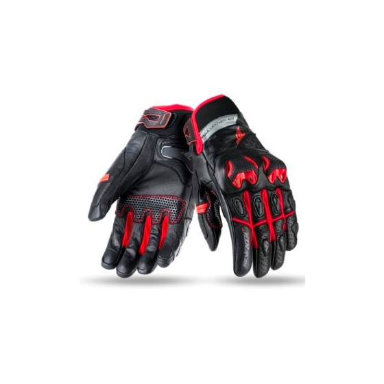 Кожени ръкавици 70 DEGREES SUMMER NAKED BLACK/RED