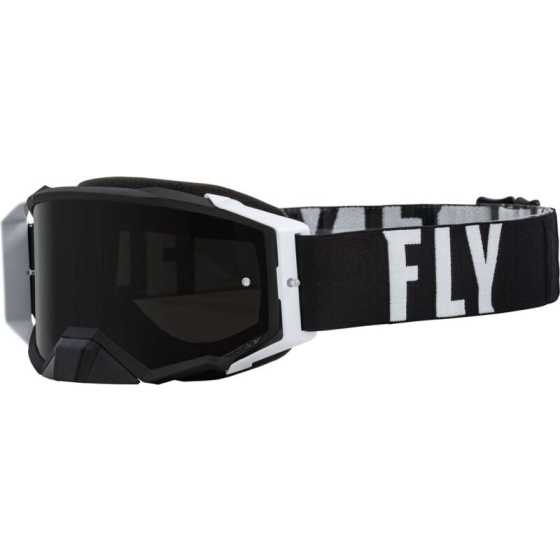 Мотокрос очила FLY RACING Zone Pro Black/White W/Dark Smoke Lens W/Post