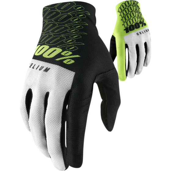 Мотокрос/вело ръкавици 100% CELIUM BLACK/WHITE/YELLOW FLUO