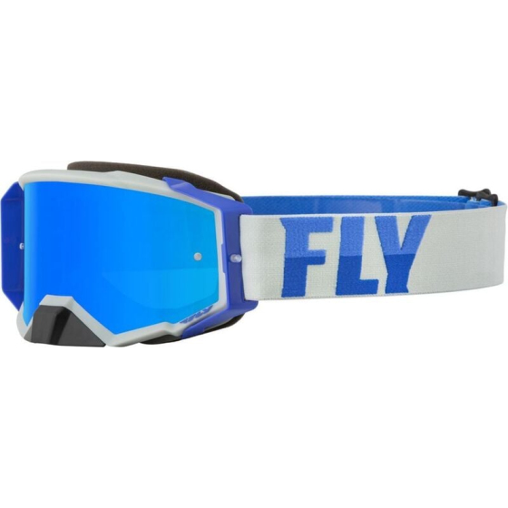 Мотокрос очила FLY RACING Zone Pro Grey/Blue - Sky Blue Mirror/Smoke Lens