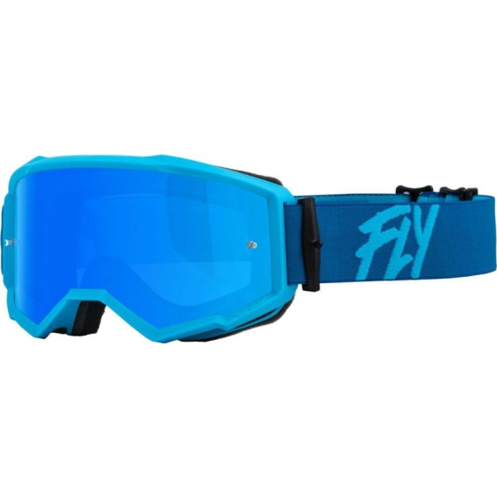 Мотокрос очила FLY RACING Zone Blue W/ Sky Blue Mirror/Smoke Lens