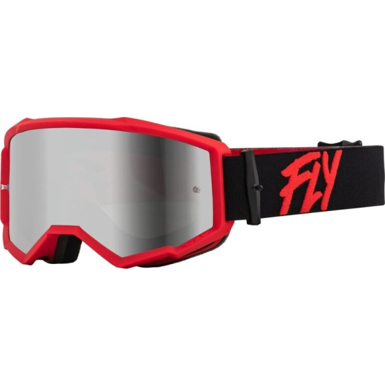 Мотокрос очила FLY RACING Zone Black/Red W/ Silver Mirror/Smoke Lens
