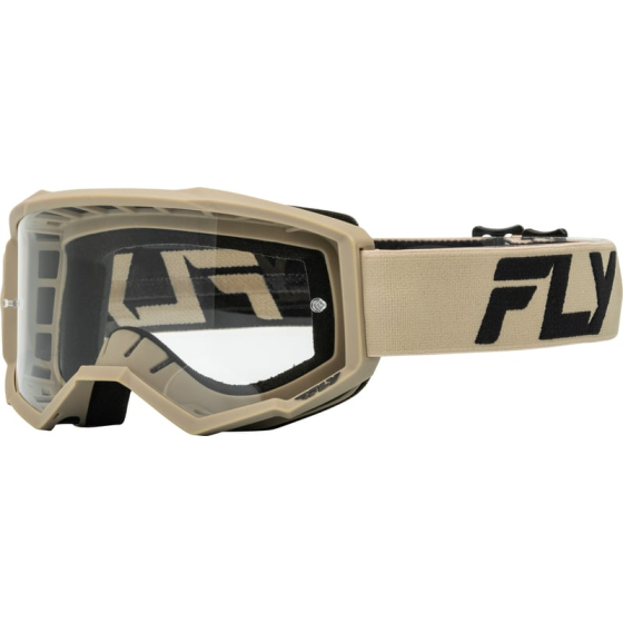 Мотокрос очила FLY RACING Focus 24 Khaki/Black- Clear Lens