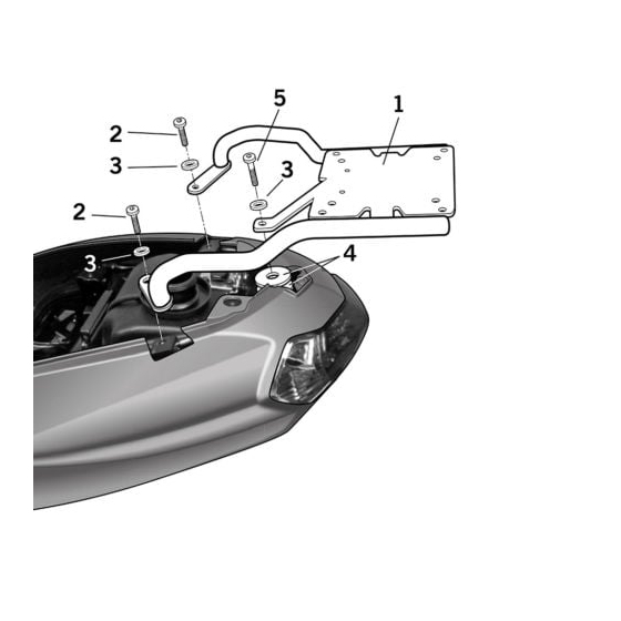 Монтажен комплект за куфари SHAD TOP MASTER PEUGEOT KISBEE 50 '13