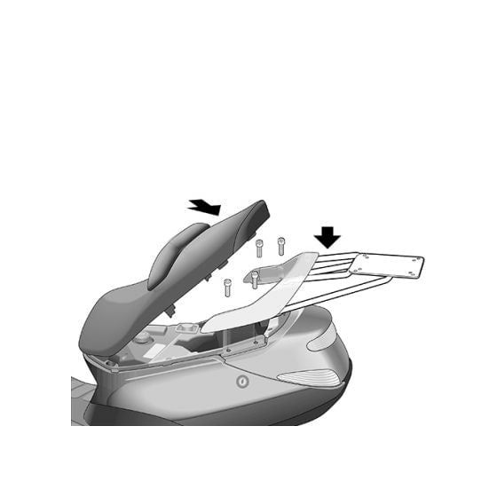 Монтажен комплект за куфари SHAD TOP MASTER PEUGEOT ELYSTAR 50/125/180 '02