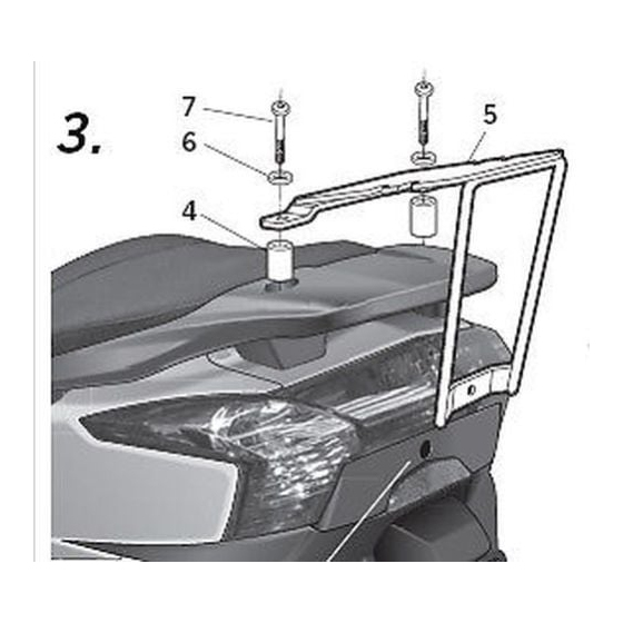 Монтажен комплект за куфари SHAD TOP MASTER KYMCO DOWNTOWN 125 '09