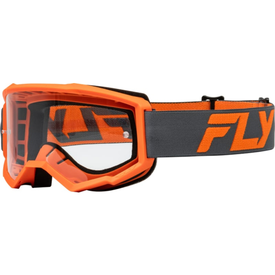 Детски мотокрос очила FLY RACING Focus Charcoal/Orange - Clear