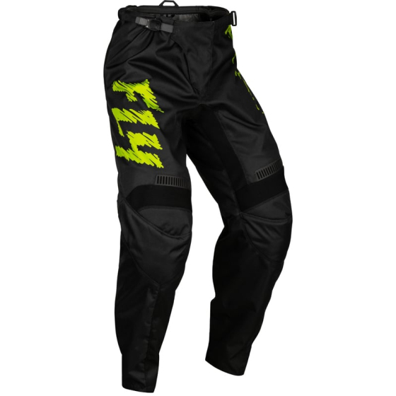 Детски мотокрос брич FLY RACING F-16 Riding- Black/Neon Green/Light Grey