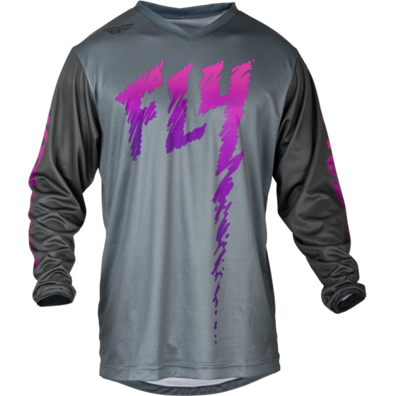 Детска мотокрос блуза FLY RACING F-16 Riding - Grey/Charcoal/Pink