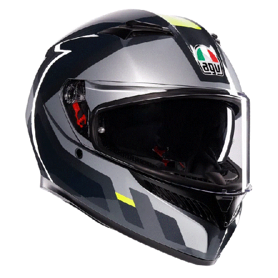 КАСКА AGV K3 SHADE GREY/YELLOW FLUO
