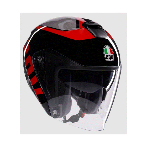 Каска за скутер AGV IRIDES VALENZA MATT GREY/BLACK/RED