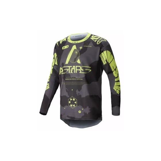 Мотокрос джърси Alpinestars RACER HOLLOW CAMO/YELLOW