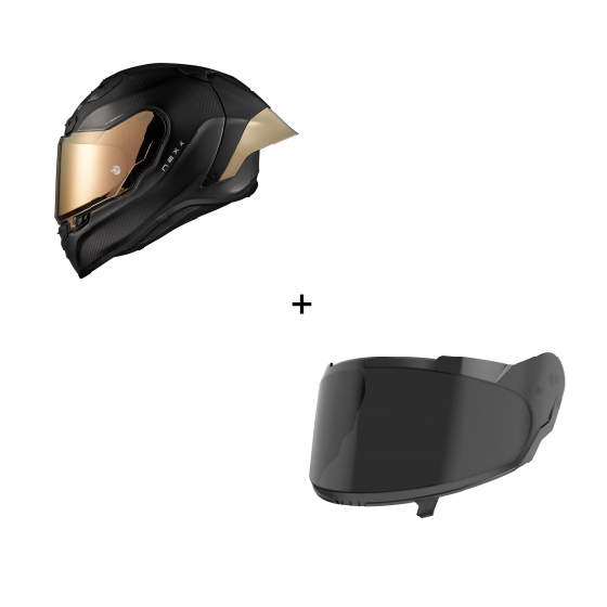 Каска NEXX X.R3R ZERO PRO 2 CARBON GOLD + Визьор SMOKE