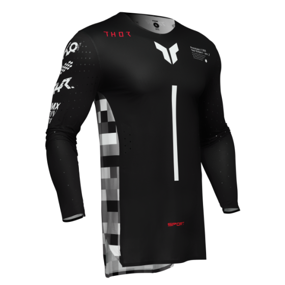 Мотокрос джърси THOR SPORTMODE RIOT BLACK/RED