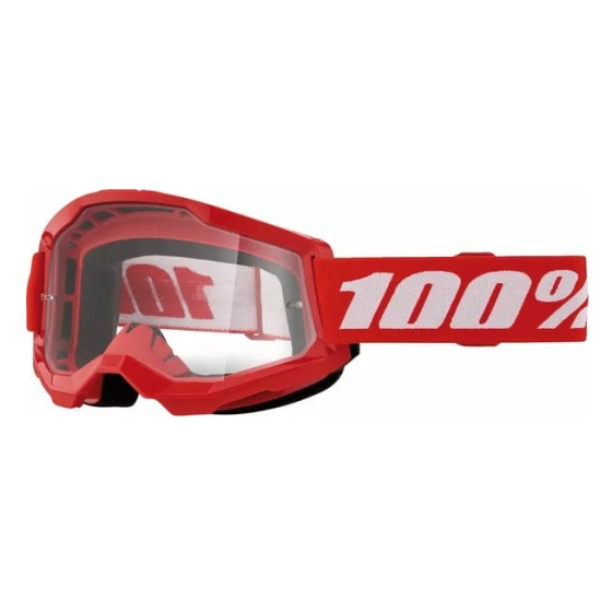 Детски мотокрос очила 100% STRATA2 RED CLEAR