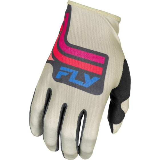 Детски мотокрос ръкавици FLY RACING Lite S.E. Vice - Light Grey/Pink/Coral 2025