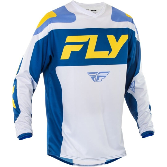 Мотокрос блуза FLY RACING F-16 Riding -White/Dark Blue/Yellow 2025