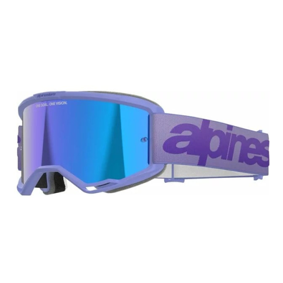 Мотокрос очила ALPINESTARS VISION 5 WORDMARK PRPL MIRROR-BL