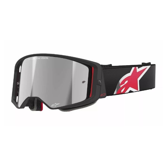 Мотокрос очила ALPINESTARS SUPERTECH CORP BLACK/RED MIRROR-SILVER