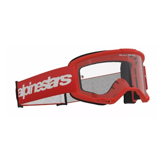 Мотокрос очила ALPINESTARS VISION 3 WORDMARK RED CLEAR