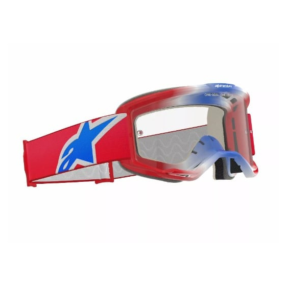 Мотокрос очила ALPINESTARS VISION 5 CORP RED/WT/BL CLEAR