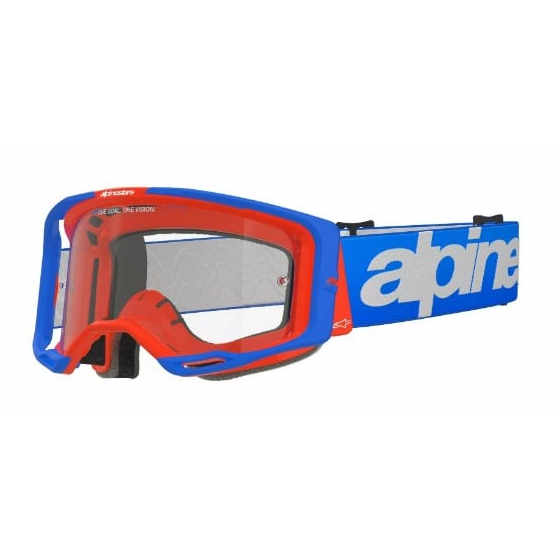 Мотокрос очила ALPINESTARS VISION 8 WORDMARK BLUE/OR CLEAR