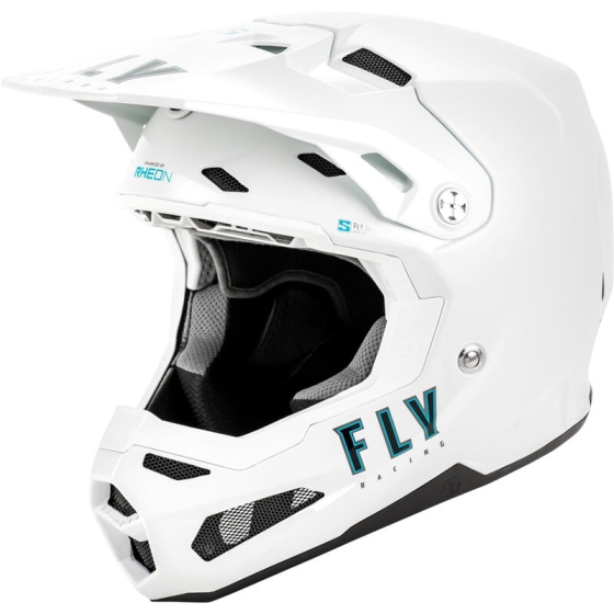 Детска мотокрос каска FLY RACING Formula S Carbon Solid Helmet - White 2025