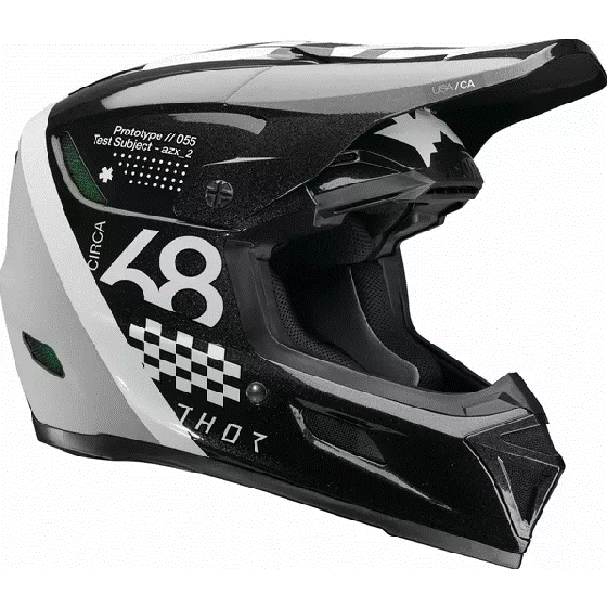 Мотокрос каска THOR REFLEX SPORT RIOT BLACK/WHITE MIPS