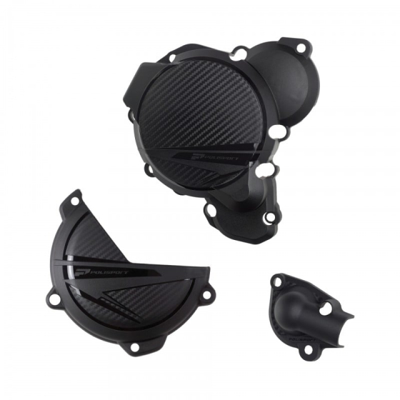 Комплект протектор за капака на двигателя POLISPORT Engine Covers Protection Kit KTM EXC/XC-W 250/300 (2024) Black