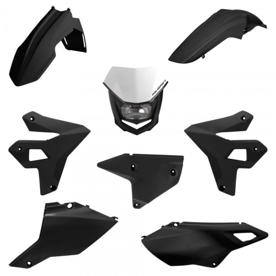 Комплект рестайлинг пластмаси + фар POLISPORT Restyling Kit Suzuki DR-Z400 (2000-24) Black