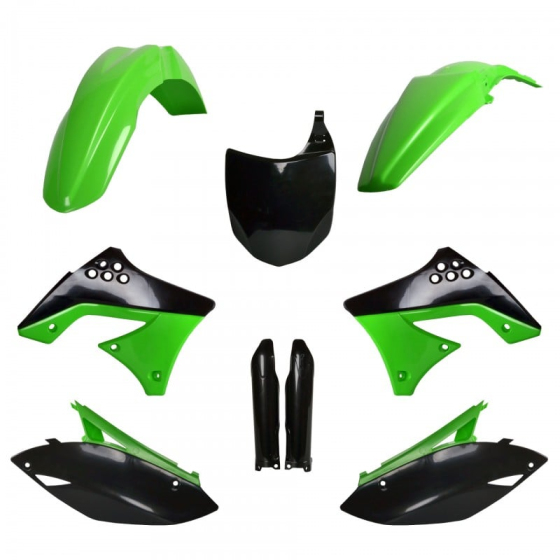 Комплект пластмаси POLISPORT Full Plastic Kit Kawasaki KX 250F (2009-12) OEM 10-11