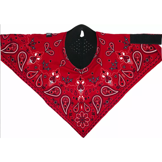 Маска за лице SPORTFLEX RED PAISLY