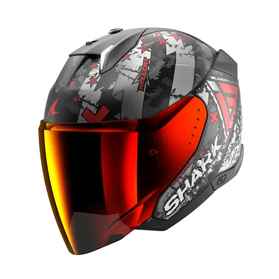 Каска за скутер SHARK SKWAL i3 JET HELLCAT Mat