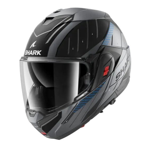 Модуларна каска SHARK OXO RYDGER Mat Anthracite Blue Black