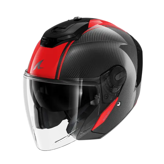 Скутерова каска SHARK RS JET SKIN Carbon Red Carbon