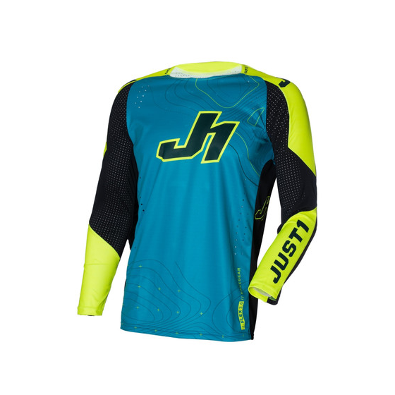 Мотокрос джърси Just1 J-Flex 2.0 Frontier Teal Black/Yellow Fluo