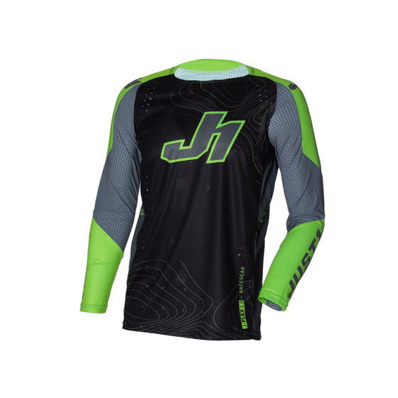 Мотокрос джърси Just1 J-Flex 2.0 Frontier Grey/Green Fluo/Black