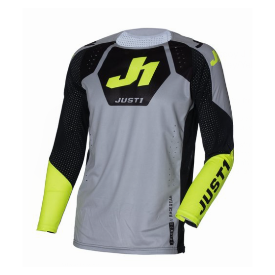 Мотокрос джърси Just1 J-Flex 2.0 District Grey/Yellow Fluo/Black