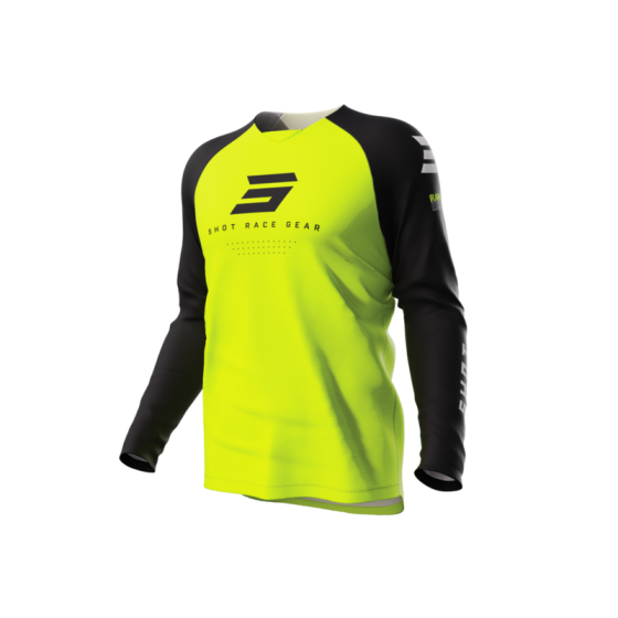 Мотокрос джърси SHOT Raw Escape Neon Yellow
