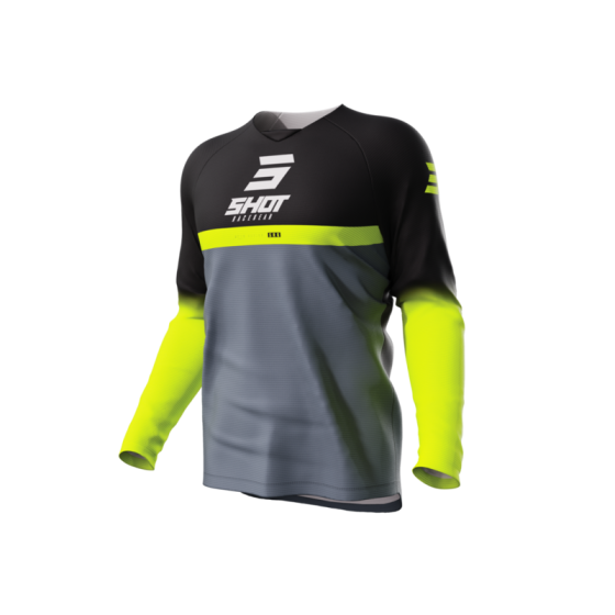 Детско мотокрос джърси SHOT Raw Reflex Black