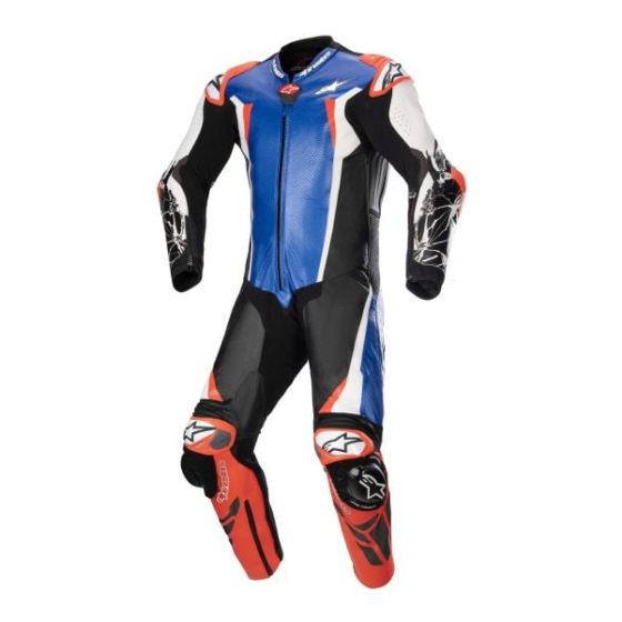 Кожен екип ALPINESTARS RACING ABSOLUTE V2 BLACK/FLUO BLUE