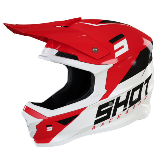 Мотокрос каска SHOT Furious Chase Red White Glossy