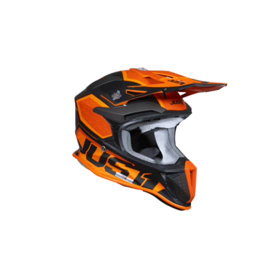 Mотокрос каска Just1 J-18 F Hexa Orange/Titanium/Black