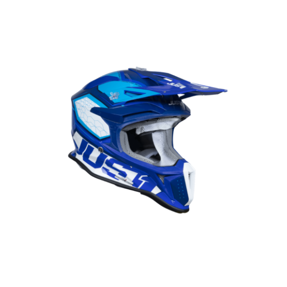 Mотокрос каска Just1 J-18 F Hexa White/Blue