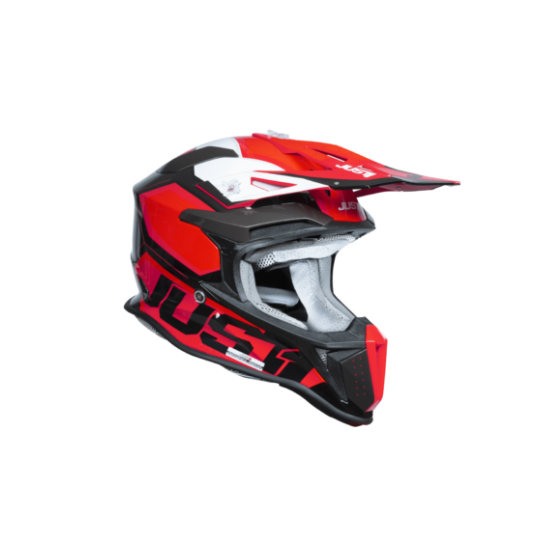 Mотокрос каска Just1 J-18 F Hexa White/Fluo Red/Black