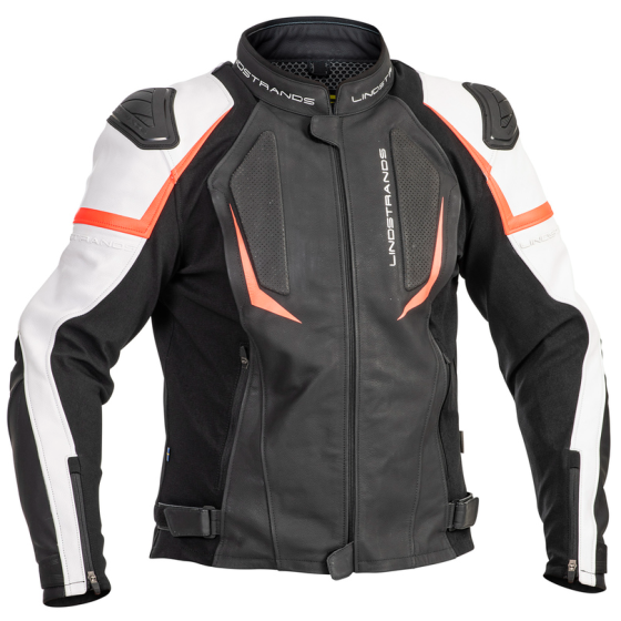 Кожено мото яке Lindstrands Sanden Black/White