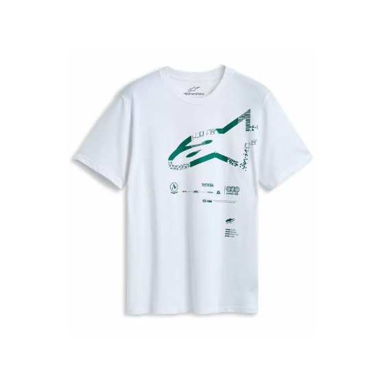 Мото тениска ALPINESTARS CSF GEOGRAFICA WHITE